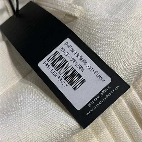 Lioness • Deei Double Ruffle Mini Micro Skort in Soft Lemon - Picture 6 of 9